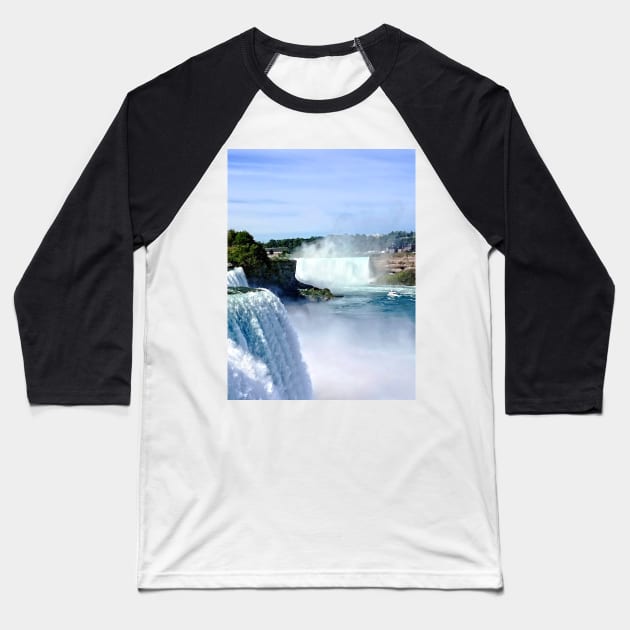 Niagara Falls NY - View From the American Side Baseball T-Shirt by SusanSavad